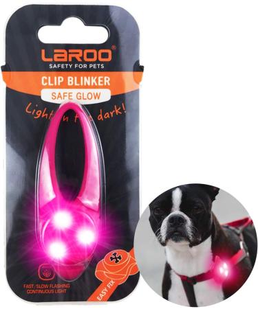 Laroo Safety LED Flashing Light for Dogs & Cats | Pink Keychain Turn Signal for Outdoor Walks & Sports - Buy Online on GoSupps.com