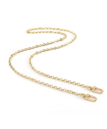 Xiazw DIY Heavy Chunky Aluminum Metal Purse Handle Bag Chains Charms Straps Replacement Handbag Accessories Decoration (Gold)