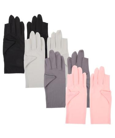 POPETPOP 4 Pairs Nail UV Gloves UV Protection Gloves Salon Nail Art Hand Skin Protective Gloves