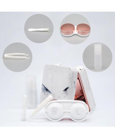 Portable Rose Gold Contact Lens Case & Applicator Kit - Cute Travel Solution with Mirror for Daily Use - Buy Online on GoSupps.com