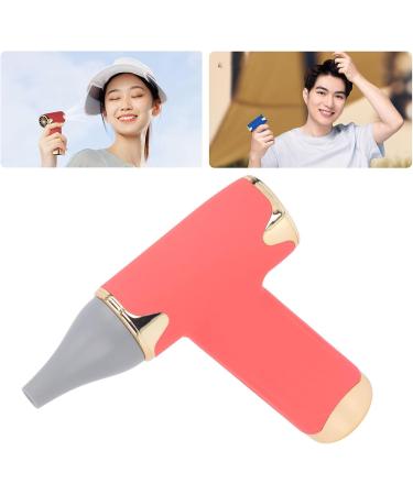 Alomejor Mini Fan: Portable Bladeless Hair Dryer for Pets | 4 Wind Levels 1100mAh Battery - Ideal for Cats & Dogs (Red - Buy Online on GoSupps.com