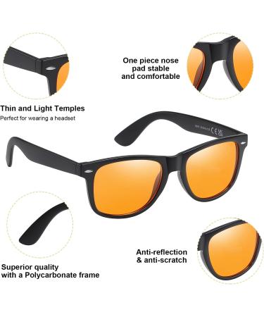 Blue Light Blocking Gaming Glasses ESports Computer Gamer Glasses Powerful Professional Screen Filter Anti-Fatigue Glare UV & Eyestrain Glasses for Women Men Black - Buy Online on GoSupps.com