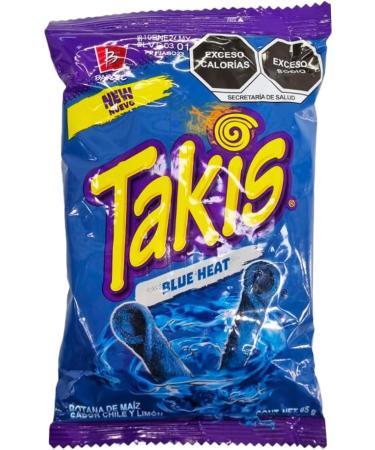 Takis Blue Heat 65g (Pack 3) / Authentic Mexican Blue Takis Hot Rolled Tortilla Chips Snacks and Crisps - Buy Online on GoSupps.com