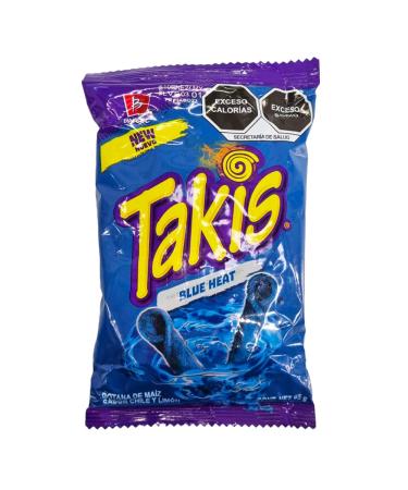 Takis Blue Heat 65g / Authentic Mexican Blue Takis Hot Rolled Tortilla Chips Snacks and Crisps