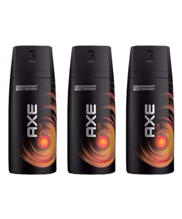 Axe Deodorant Body Spray Musk Mens Fragrance 150ml 5.07oz (3 Pack Musk) 5.07 Fl Oz (Pack of 3) Musk