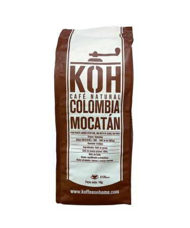 KoffeeONHOME Caf en Grain 100% Arabica Colombie Mocat n Torr faction Naturelle 1 kg Caf de Sp cialit 1 kg (Lot de 1)