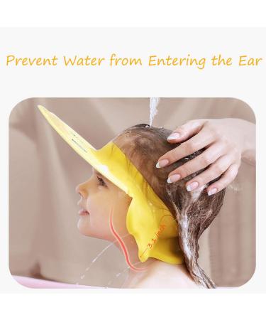 Adjustable Silicone Baby Shower Cap | Protects Eyes and Ears | for Infants, Toddlers, Kids | Yellow - Buy Online on GoSupps.com
