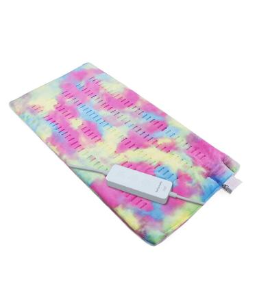 Tie Dye Heating Pad for Back Pain and Cramps Relief  Hot Heated Pad with 3 Heat Settings  2 -Hour Auto Off and Machine Washable -12 x 24 inch  MC-1