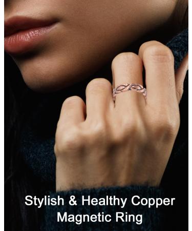 EnerCoppeX Copper Magnetic Ring for Women Lymphatic Drainage Adjustable Ring 3500 Gauss Magnet (CPR-0178) - Buy Online on GoSupps.com