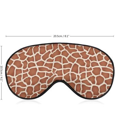 Adjustable Giraffe Brown Skin Sleep Mask for Women | Comfortable Eye Shades with Elastic Strap - Perfect for Travel - Buy Online on GoSupps.com