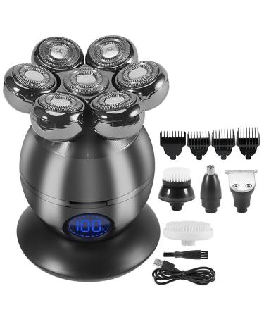 Head Shavers for Bald Men 5 in 1 Electric Head Shaver for Bald Men 7D Floating Cutter Beard Trimmer Clipper IP68 Waterproof Shaving USB Charging