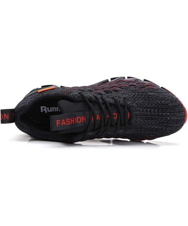 SKDOIUL Men's Sport Athletic Running Sneakers 11 Black/Red - Lightweight and Comfortable - Buy Online on GoSupps.com