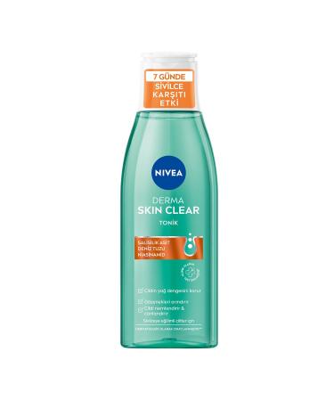 NIVEA Derma Skin Clear Clarifying Facial Toner for Imperfection-Prone Skin 200 ml Lightweight Daily Toner with Niacinamide and Salicylic Acid Helps Refresh Balance and Prepare Skin
