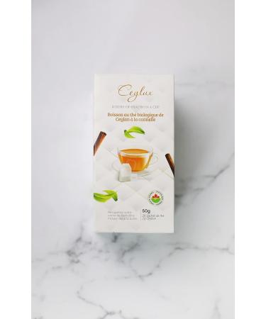 Ceylux Premium Organic Ceylon Cinnamon Tea Drink | 100% Organic | 25 Tea Bags | Rainforest Alliance Certified | Ceylon Tea - Buy Online on GoSupps.com