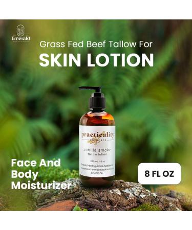 Vanilla Smoke Tallow Lotion - Grass Fed Beef Tallow for All Skin Types | 8 Fl Oz - Nourish & Moisturize Your Skin - Buy Online on GoSupps.com