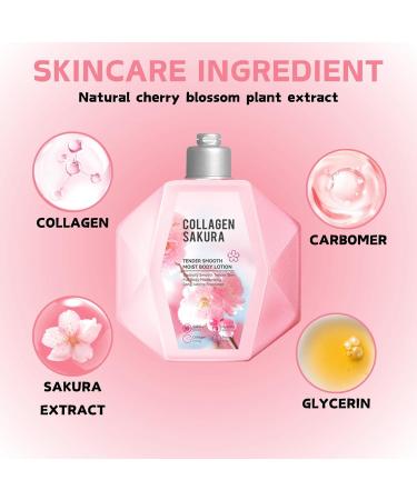Moisturiser for Dry Skin - Sakura Body Lotion - Moisturizing Nourishing Firming Body Moisturiser - Remove Dark Spots Body Lotion Women - Body Skin Care - Smooth & Tender Body Cream - Buy Online on GoSupps.com