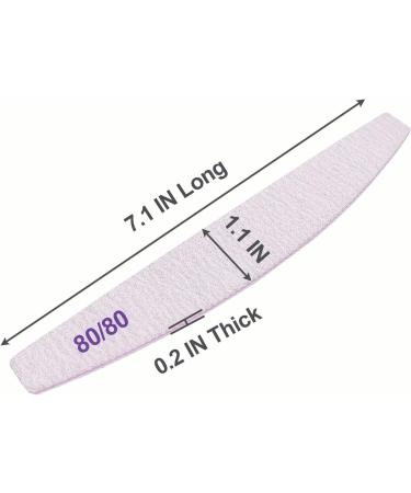 80/80 Grit Nail Files (50 pack) - Coarse Emery Boards for Acrylic and Gel Nails - Double Sided Professional Filers - Reusable Washable Manicure Tools - Buy Online on GoSupps.com