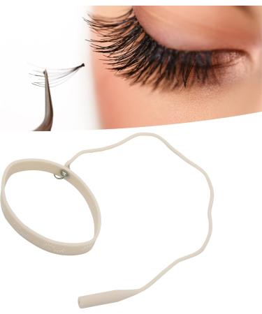 Tweezer Protector Wrist Strap Elastic Lash Extension Tweezers Holder Bracelet Silicone Skin Friendly Replaceable String Lightweight Soft for Salon (Beige) - Buy Online on GoSupps.com