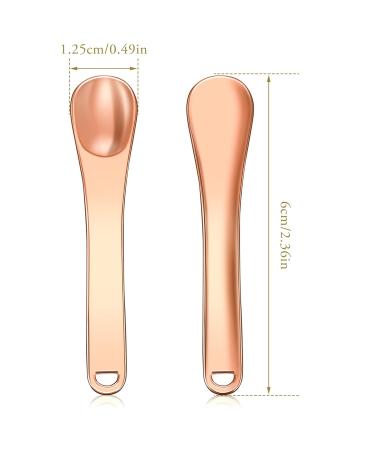 Wllhyf Mini Metal Makeup Spatula - Reusable Beauty Applicator for Face Masks Creams & Lotions | Rose Gold | Skincare Tool - Buy Online on GoSupps.com