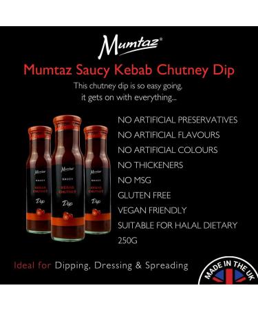 Mumtaz Saucy KEBAB Chutney Dip Pack of 3x250g Ideal For Dipping Dressing & Spreading. - Buy Online on GoSupps.com