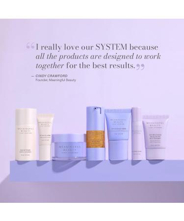 Meaningful Beauty 7-Piece Deluxe Face & Neck Skincare System (Advanced Formula) Cleanser Melon Serum Day Cr me SPF 30 Night Cr me w/Retinol Eye Cr me Neck SPF 15 Glowing Serum - Buy Online on GoSupps.com