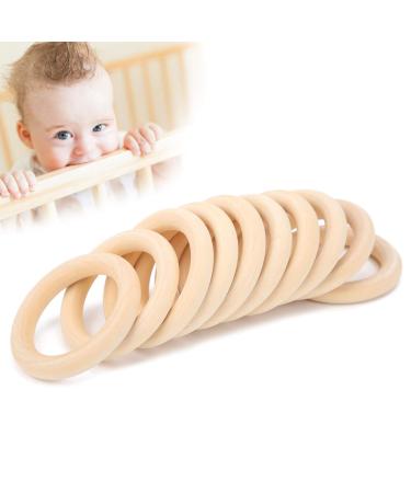10pcs Wood Baby Teething Rings - Unfinished Circles for Crafts & Pendant Connectors - Buy Online on GoSupps.com