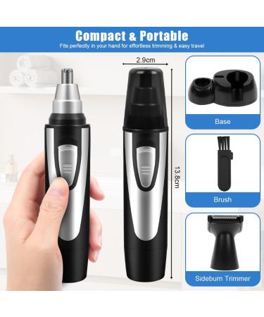YuYuZoe nose and ear hair trimmer professional ear and nose hair trimmerBattery operatedwith LED power indicator painless eyebrow and facial hair trimmerunisex Battery not included Nose Trimmer Set B - Buy Online on GoSupps.com