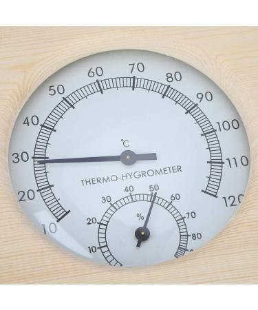 Psytfei Sauna Thermometer Hygrometer - Premium Wooden Thermo Hygrometer for Sauna Room & Bathroom Accessories - Buy Online on GoSupps.com