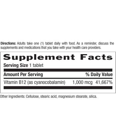 Country Life Vitamin B12 Supports Energy & Red Blood Cell Production 1000mcg 60 Tablets Certified Gluten Free Certified Vegan Certified Halal - Buy Online on GoSupps.com