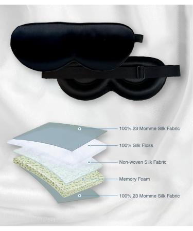 Buy PROMEED 100% Mulberry Silk Sleep Mask - 23 Momme 3D Contoured Eye Mask for Ultimate Comfort & Light Blocking (Navy Blue - Buy Online on GoSupps.com