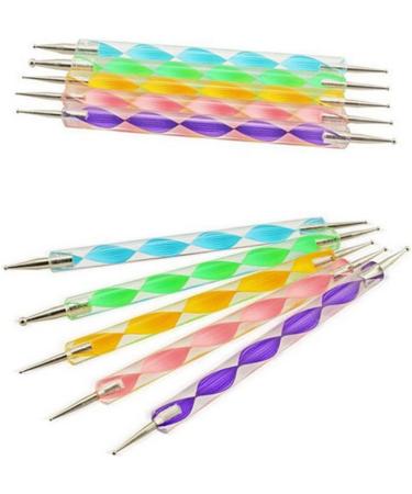 Lookathot 5pcs Professional Nail Drill Point Pencil Pen for Rhinestones Manicure Nail Art Paint & Dotting Tool DIY - Buy Online on GoSupps.com