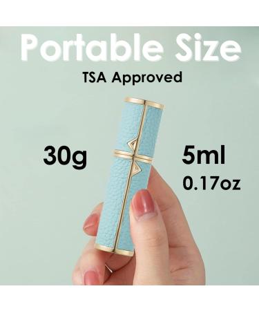 Travel Perfume Bottle Refillable - Genuine Leather Atomizer Leakproof Mini 5ml Sprayer for Purse & Trips - Ideal Gift (Black - Buy Online on GoSupps.com