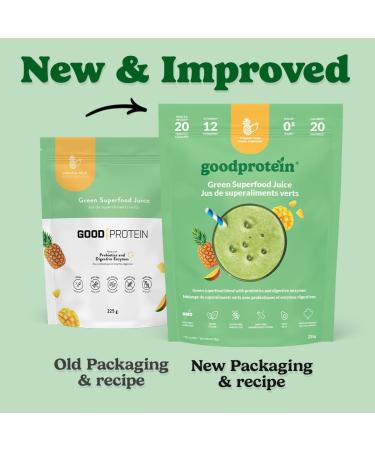 Good Protein Greens Superfood Powder Juice - 100% Natural Digestive Enzyme Greens Powder | Vegan Non-GMO Gluten Free Vitamins Green Powder - Organic Alfalfa Wheat Barley Grass Spirulina Powder | 225g Tropical Fruit Tropical Fruit 225 g (Pack of 1) - Buy Online on GoSupps.com