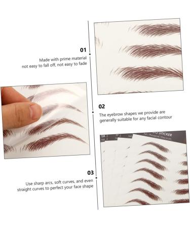 HAPINARY Fake Eyebrow Stickers Eyebrow Pen 9 Sheets Waterproof s Fake s Eyebrow Tool Water Proof 6d Cosmetic Eyebrow Sticker - Buy Online on GoSupps.com