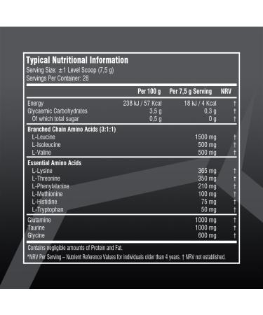 Shop BCAA + EAA Amino Acid Complex with Glutamine | Tropical Punch 210g - Keto Friendly Pre & Post Workout Recovery for Men & Women - Buy Online on GoSupps.com