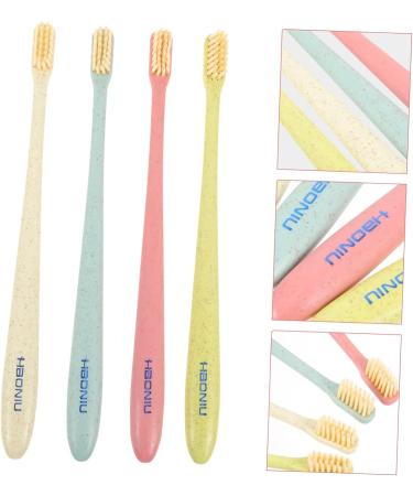 Gatuida Travel Toothbrush Set - 4 Small Head Cotton Brushes for Easy Packing | Plastic Travel-Friendly 1 Pack - Buy Online on GoSupps.com