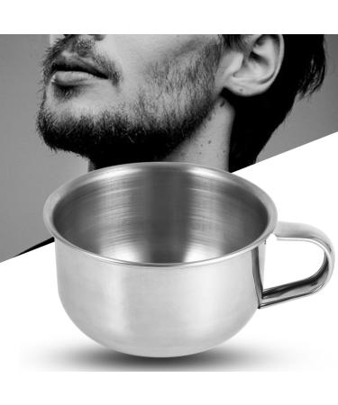 Cimenn New Stainless Steel Metal Shaving Soap Mug Bowl Cup Shaver Razor Cleansing Foam Tool For Man