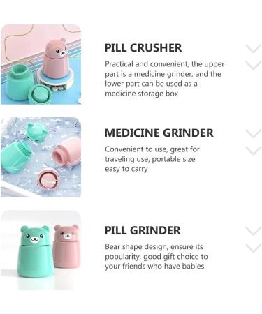 Cute Bear Pill Grinder - Portable Pill Pulverizer & Crusher in Green - Buy Online on GoSupps.com