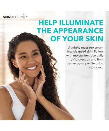 SKIN MODERNE++ Luminous Serum - Illuminating Vegan Face Serum with Niacinamide Vitamin C & Fruit Peel Extract for Radiant Skin - 30ml - Buy Online on GoSupps.com