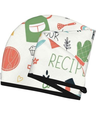 Kitchen Doodle Microfiber Hair Towel - Soft Super Absorbent Quick Dry Wrap for Long Curly & Thick Hair - Coral Velvet - Buy Online on GoSupps.com