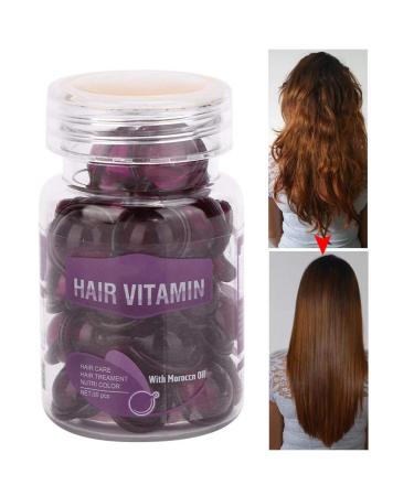 Moisturizing Hair Care Vitamin Capsules - Anti-Frizz & Repair Dryness with Violet Essence - Buy Online on GoSupps.com