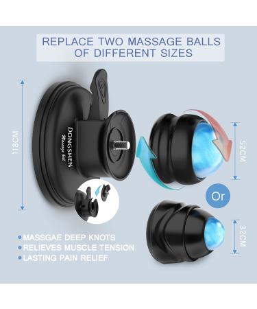 DONGSHEN Manual Massage Balls Set - Mountable Lacrosse Ball for Deep Tissue Trigger Point Massager - Ideal for Back, Neck, Foot, Calf, Leg, Arm - 1 Pack - Buy Online on GoSupps.com