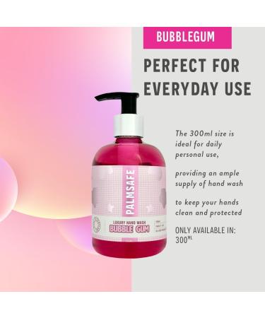 Palmsafe Bubblegum Luxury Hand Wash Soothing Hand Cleanser Hydrates Sensitive or Irritated Skin - Natural Bioactives to Nourish and Moisturise Vegan-friendly - Buy Online on GoSupps.com