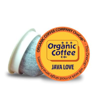 Organic Coffee Co. OneCUP Java Love 12 Ct Medium Light Roast Compostable Coffee Pods, K Cup Compatible including Keurig 2.0 Java Love 12 Count (Pack of 1)