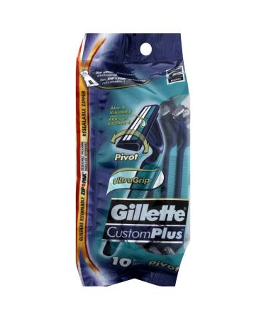 Gillette CustomPlus Pivot Disposable Razors - 10 ct