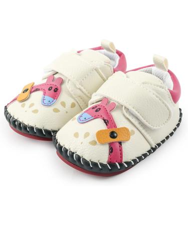 Baby Shoes PU Leather 12-18 Months | Giraffe White Toddler Shoes for Girls and Boys - Buy Online on GoSupps.com