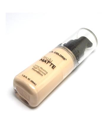 1 L.A. Colors   CLM351 Porcelain   Truly Matte Liquid Foundation Powder Like Finish + Free Zipper Bag