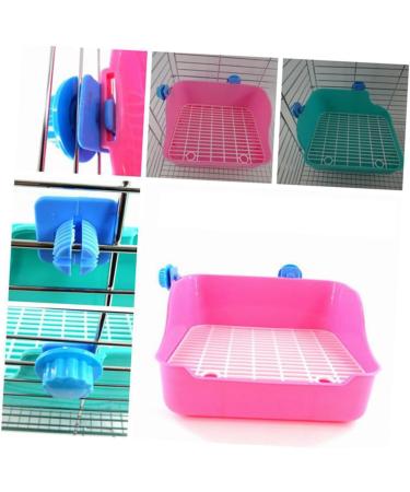BESPORTBLE Rabbit Potty Trainer Hamster Litter Chinchilla Potty Trainer Corner Lacework Potty Trainer Cage Pink - Buy Online on GoSupps.com