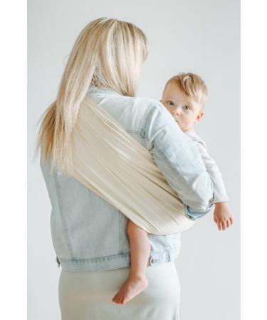 Shabany Ring Sling - 100% Organic Cotton Baby Carrier for Newborn & Toddlers | Beige, Up to 33Ib - Buy Online on GoSupps.com
