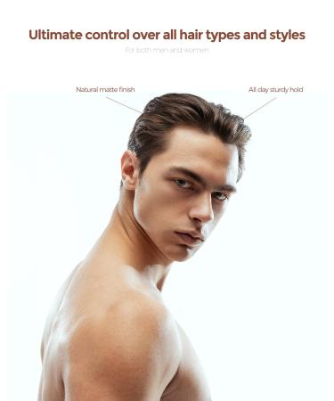 Matte Hair Wax for All Hair Types - All-Day Hold Pomade for Men | Premium Styling Clay (4oz - Buy Online on GoSupps.com